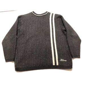 Vintage Stone Island Striped Spell Out Sweater L